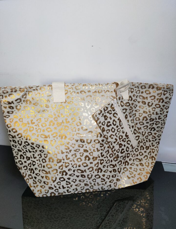 Bolso de playa Leopardo beige